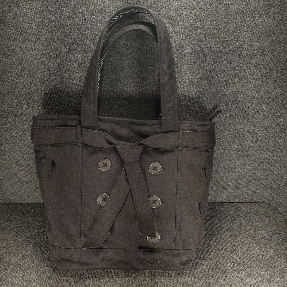 OGIO Midtown Black with Big Buttons Tablet Laptop Messenger Shoulder Bag Tote